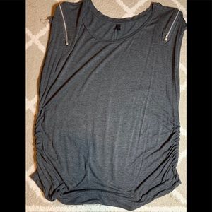 Sleeveless Charcoal Gray shirt